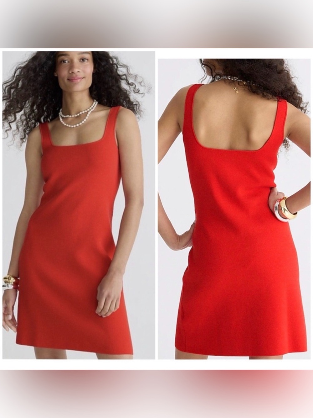 J. Crew Red Sleeveless Mini Dress